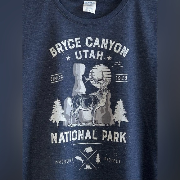 Bryce Canyon National Park T-Shirt, Medium, Heather Blue - Picture 3 of 7